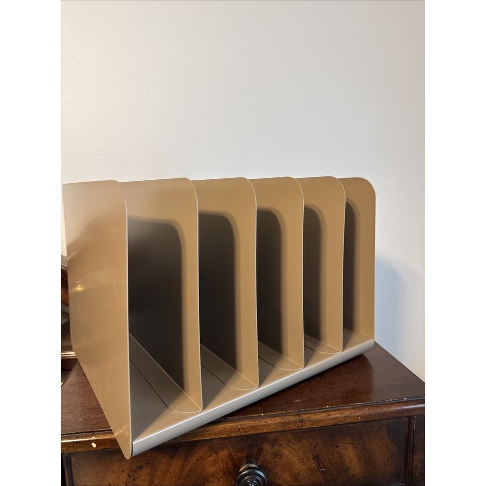 Globe-Weis Metal Horizontal 5 Spot Desk Organizer 12" X 10.75" X 9" Vintage